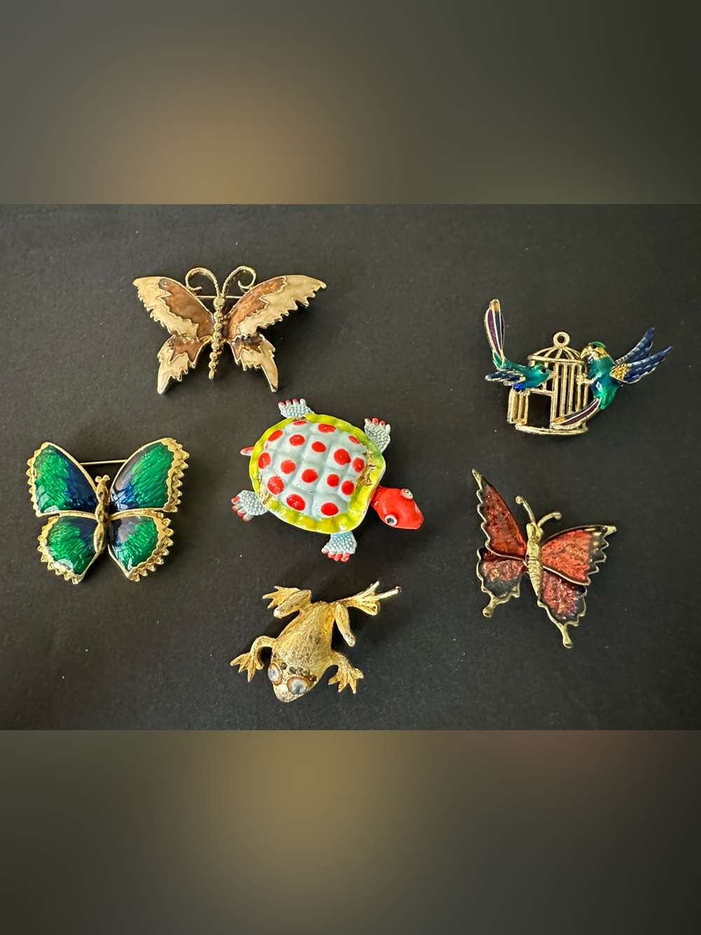 Vintage Brooch Pin Lot Insect Animals
